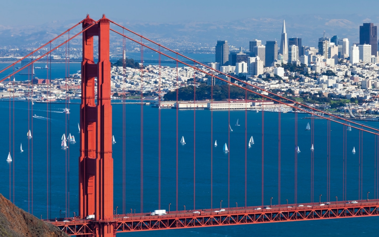 Golden Gate Bridge alone in SF